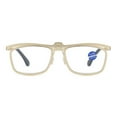 thumbnail image 4 of Men Gold Business Anti-blue Light Reading Gasses 2.50 Folding Flip-up Square Metal Readers +2.50, 4 of 5