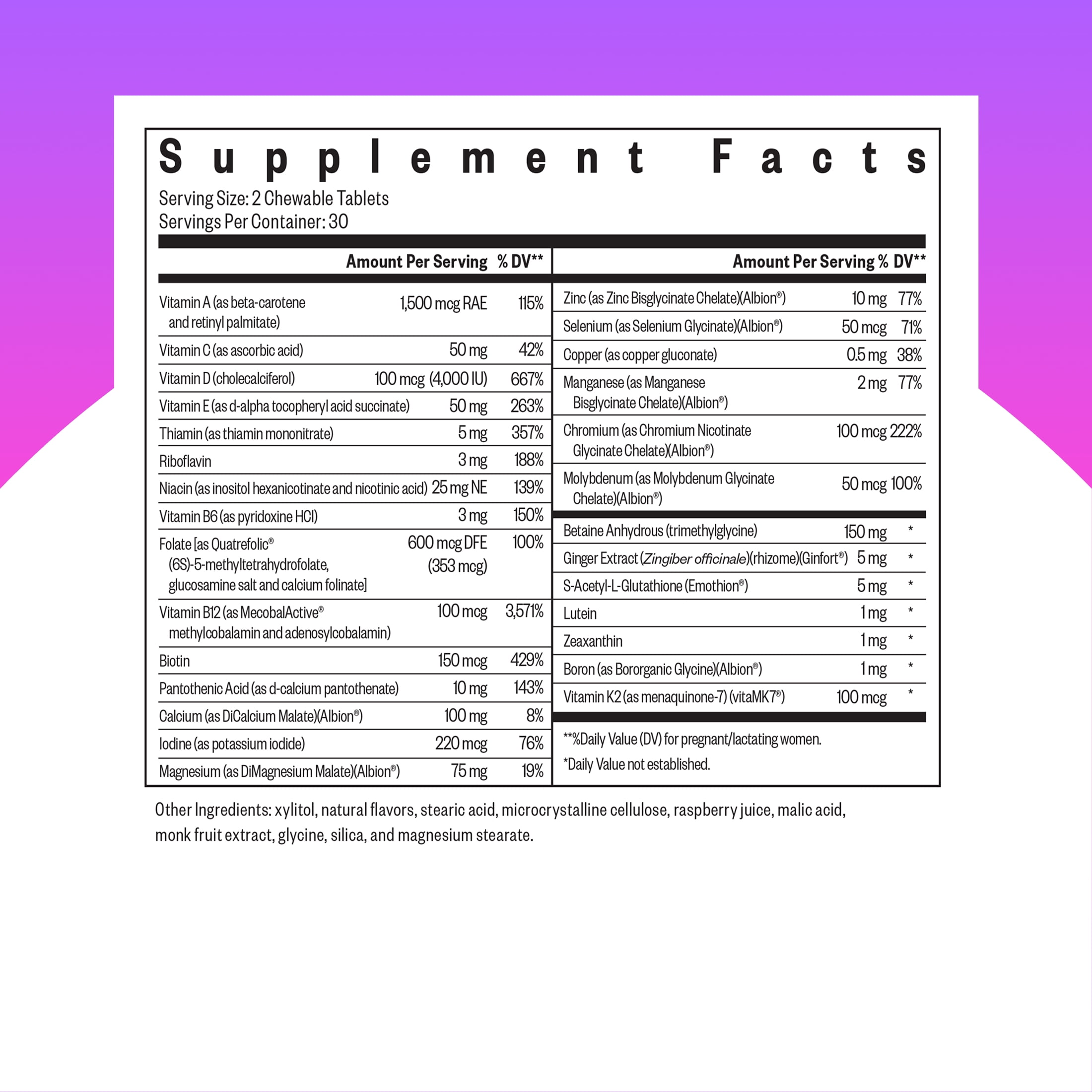 Seeking Health Prenatal Essentials Chewable with Milk Thistle, TMG, and CoQ10, 60 Chewable Tablets