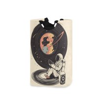 Yayeee Freestanding Laundry Hamper with Handle Collapsible Large Storage Basket for Clothes, Space Record