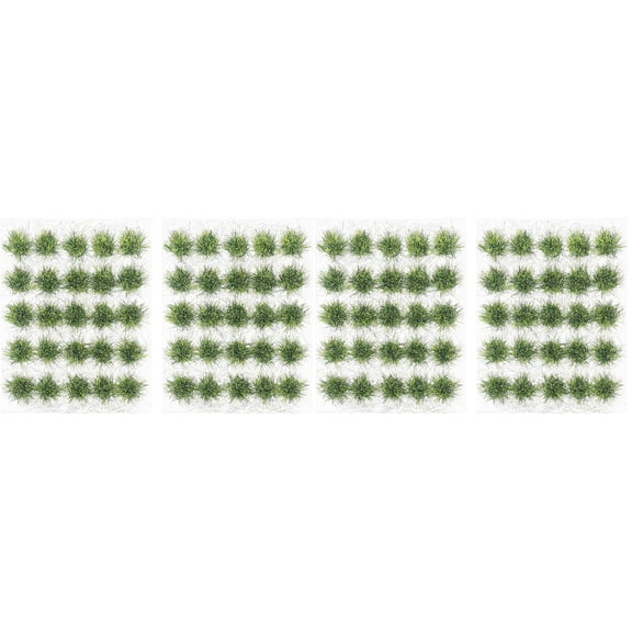 2pcs Static Grass Tuft Model: Miniature Bushy Tufts Lowland Shrubs Greenery Scenery for Train Landscape Railway Modeling Decoration Green