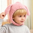 thumbnail image 2 of AWZXDE Toddler Hat Winter Baby Earflap Hat With Adorable Soft Knitted For Boys Girls Cozy Warm Baby Cap Pink, 2 of 4