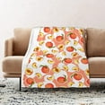 thumbnail image 3 of Peach Throw Blanket Super Soft Warm Bed Blankets for Couch Bedroom Sofa Office Car, All Season Cozy Flannel Plush Blanket for Girls Boys Adults, 60 X 50 Inch, 3 of 6