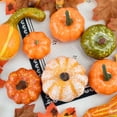 thumbnail image 6 of ionze Home Decor 120pcs Artificial Pumpkins Maple Leaves Set Thanksgiving Decorations Pumpkins with Pinecones and Maple Leaves for Har Vest Pumpkin Tables Centerpiece Fall Wedding Home Accessories, 6 of 9