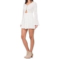 thumbnail image 5 of Whitney Eve Guava Fit & Flare Bell Sleeves Dress, White (4), 5 of 5