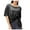 Black, variant on RYRJJ Women's Short Sleeve T Shirts Summer Crewneck Workout Shirts Quick Dry Tie Front Side Slit Running Yoga Athletic Tops(Black,L)