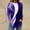 Purple, variant on Compression Shirts for Women Winter Casual Round Neck Printed Blouses Long Sleeve T-Shirts Army Green Blouse for Women