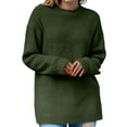 thumbnail image 4 of larppty Oversized Sweaters for Women Trendy Chunky Batwing Long Sleeve Casual Crewneck Ribbed Pullover Tunic Sweater (AG, XL), 4 of 5