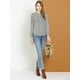 thumbnail image 3 of Blusa Floral Frente Plisado Medio Tapeta Manga Larga Casual Para Mujer Azul S Allegra K, 3 of 6