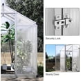 thumbnail image 4 of 6.25x6 FT Greenhouse for Outdoors, Polycarbonate Greenhouse with Quick Setup Structure and Roof Vent, Aluminum Large Walk-in, for Outside Garden Backyard, Silver, 4 of 7