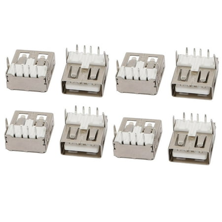 8pcs USB 2.0 Type-A Female Jack 4-Terminals 90 Degree PCB Socket Connector price history on PriceWatchPro