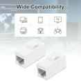 thumbnail image 6 of 20 Pack Cat 6 Ethernet Coupler, RJ45 Cat6 Coupler Jacks Female to Female Ethernet Adapter, White, 15x32x22mm, 6 of 6