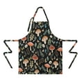 thumbnail image 2 of Brown Mushroom Flower Black Pattern Apron-Garden Aprons for Women with Pockets-Cotton Linen Waterproof Kitchen Cooking Gardening Aprons Adjustable for Kitchen,Cooking,BBQ and Salon 33x27 Inch, 2 of 7