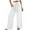 White, variant on Timegard Summer Pants for Women Drawstring Ruched Straight Leg Travel Casual Loose High Waist Trousers