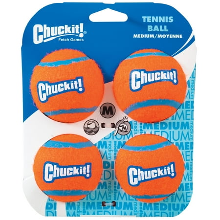Chuckit! Tennis Ball Bouncing and Floating Dog Ball Orange/Blue 4-Pack