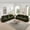 Green + Chenille + 3 Seat, variant on Classic 2 Piece Modular Chenille Sofa Set with Removable Skirt, 3 Seater Couch & Loveseat, Beige White(coffee green blue) Living Room Furniture, Convertible Upholstered Spindle Legs Sectional