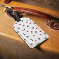 thumbnail image 3 of GZHJMY Lovely Dog Footprints and Bone Luggage Tags 1 Piece, PU Leather Travel ID Label with Privacy Name Card Cover for Travel Bag Suitcase Decoration, 3 of 6