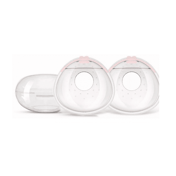 2 Pcs Conchas Recolectoras De Leche Materna Reutilizable Transparente/rosa
