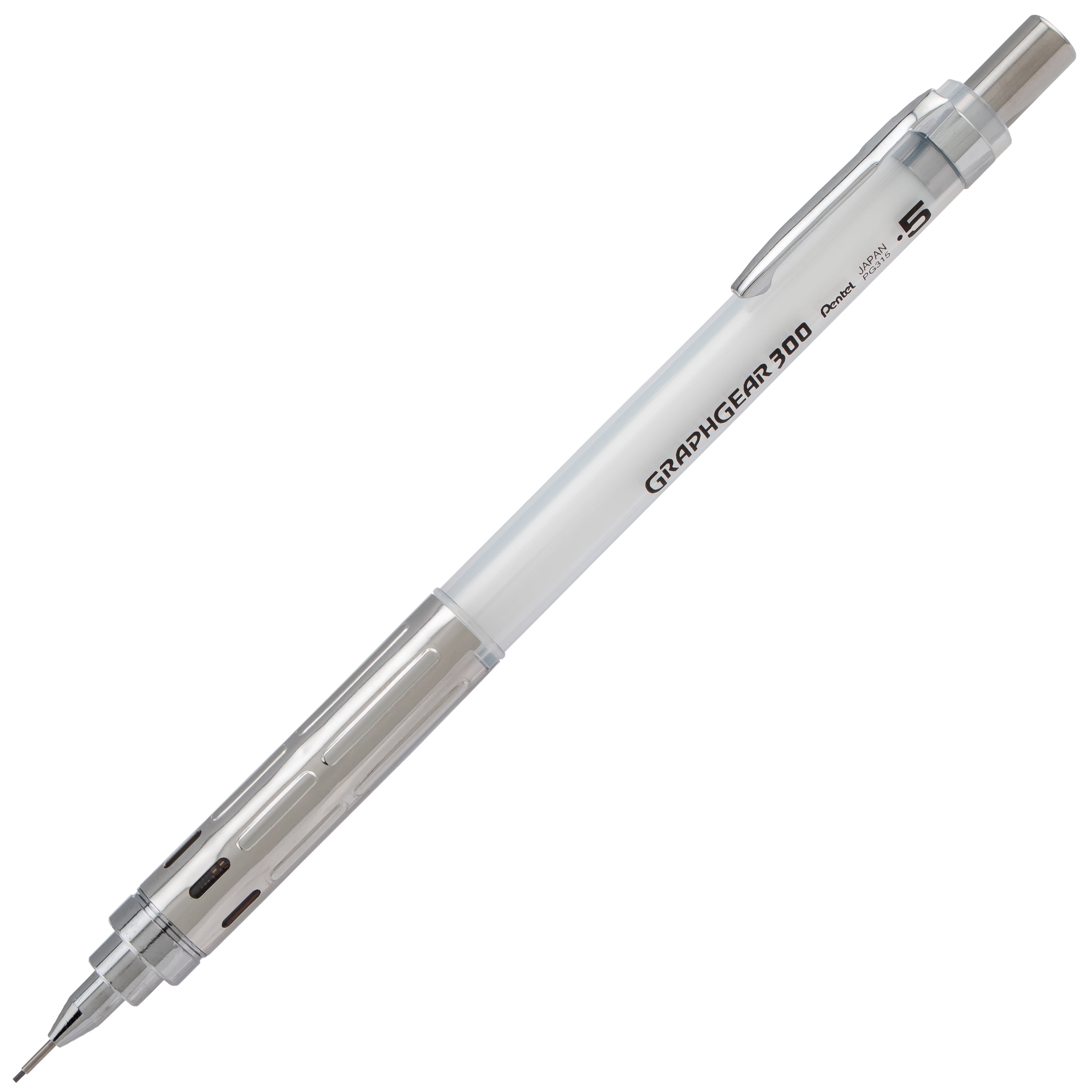 Pentel GraphGear 300 Mechanical Pencil , 0.5mm, HB Lead, 2 Count with Eraser and Refills