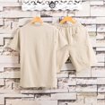 thumbnail image 7 of Short Sets Two Piece Set Mens T-Shirts and Shorts Summer Outfit Beach Wear Clothing Vacation Set, 7 of 7