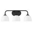 thumbnail image 4 of 3 Light Vanity Light in Sturdy Style 9.5 inches High By 24.5 inches Wide-Matte Black Finish-Matte White Shade Color Bailey Street Home 170-Bel-4442529, 4 of 9