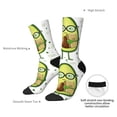 thumbnail image 4 of Picia Avocado with Glasses Print Athletic Socks for Men & Women – Cushioned Moisture-Wicking Crew Socks for Sports, Running, and Training, Soft & Breathable Size 5-11, 4 of 6
