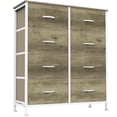 thumbnail image 7 of Atilioo Fabric Dresser with 8 Drawers, Tall Storage Organizer Unit, Large Chest of Drawers for Closet, Bedroom, Living Room, Oak, 7 of 7
