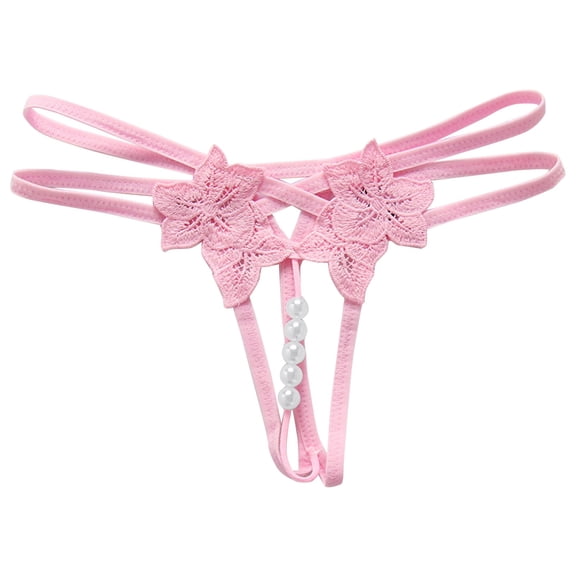 Womens Underwear Floral Lace Panties Low Waist No Show Bow T Back Adjustable Ladies Underwear Breathable Panties Underwear Women Men