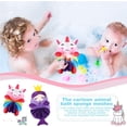thumbnail image 4 of 2 Pcs Bath Loofahs Kids Toddler Body Loofahs Cute Cartoon Kids Loofah Kid Bath Sponges Loofah Bath Pouf Body Scrubber Mesh Loofah Sponges for Children Shower Washing Exfoliating (Unicorn, Princess), 4 of 5
