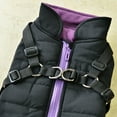 thumbnail image 6 of Aosijia Dog Coat with Harness Winter Dog Fleece Jacket Zipper Puppy Small Dog Clothes for Smal Medium Large Dogs Black XXL, 6 of 9