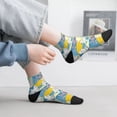 thumbnail image 2 of Rateoe Cute Poodle Dog Pattern Quarter Crew Socks,Toe Seamed Ankle Socks,Cotton Cushioned Breathable Athletic Crew Sports Socks, 2 of 7