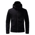 thumbnail image 2 of Suéter de lana con múltiples bolsillos para exteriores para hombre, chaqueta militar con capucha de lana de doble cara, sudaderas con capucha para hombre, abrigo Pompotops oipoqjl39137, 2 of 6
