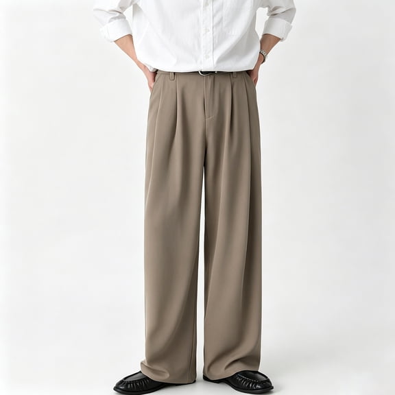 Men's Straight Leg Chino Pants Classic Fit Soft Waist Expandable S-XL