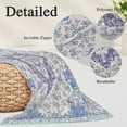 thumbnail image 2 of Blue Purple Boho Pillow Covers, Linen Long Throw Pillow Case, Vintage Abstract Art Floral Ethnic Tribe Holiday Pillow Protector Decorative Cushion Cover for Living Room/Bedroom 24" x 36", 2 of 8
