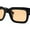 Matte Black - Light Brown, variant on Womens Mod Narrow Rectangle Thick Plastic Horn Rim Sunglasses Matte Black - Light Brown