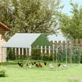 thumbnail image 2 of PawHut Chicken Run, Large Metal Chicken Coop w/ Cover for 12-18 Chickens, 2 of 10