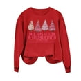 thumbnail image 4 of Penkiiy Womens Christmas Sweatshirts Christmas Tree Graphic Shirts Cute Christmas Tree Long Sleeve Pullover Tops Blouse L Red, 4 of 4
