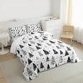 thumbnail image 3 of Manfei Sketch Pine King Size Comforter Sets,Natural Tree Bedding Comforter Set,White Black Bedding Set For Teens,Uper Cozy Room Decor Reversible,3pcs, 3 of 8