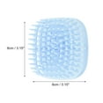 thumbnail image 3 of Unique Bargains 1 Pc Handle Grip Massage Hair Brush for Head Massage 3.15"x3.15"x2.36" Blue, 3 of 6