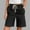 *Black, variant on ClodeEU Women's Summer Elastic Waist Knee Length Shorts,Casual Bermuda Pants Army Green,Womens Plus XXXL