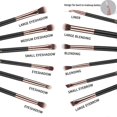 thumbnail image 2 of UBIUO Eyeshadow Brushes 12pcs Eye Make Up Brush Set with Bag (PU Leather Pouch) Soft Synthetic Hairs for Eyeshadow, Eyebrow, Eyeliner, Blending, Best, 2 of 4