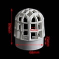 thumbnail image 2 of 2pcs Breathable Cap Filter Pipe Air Duct Guard Mesh Vent Cover Hood White PVC, 2 of 6