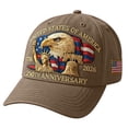 thumbnail image 2 of Commemorative US 250th Anniversary Patriotic Baseball Cap Adjustable Bald Eagle Print Stylish National Pride Hat for Men Women Red White Blue Gift, 2 of 7