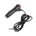 thumbnail image 1 of Car  Socket Power Plug Adapter with Switch 12V 24V Black Red LED 1.5m Wire, 1 of 7