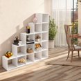 thumbnail image 4 of Ladder Cube Storage Bookcase, L-Shaped Corner Shelf, 15-Cube Organizer for Home & Office, 4 of 11