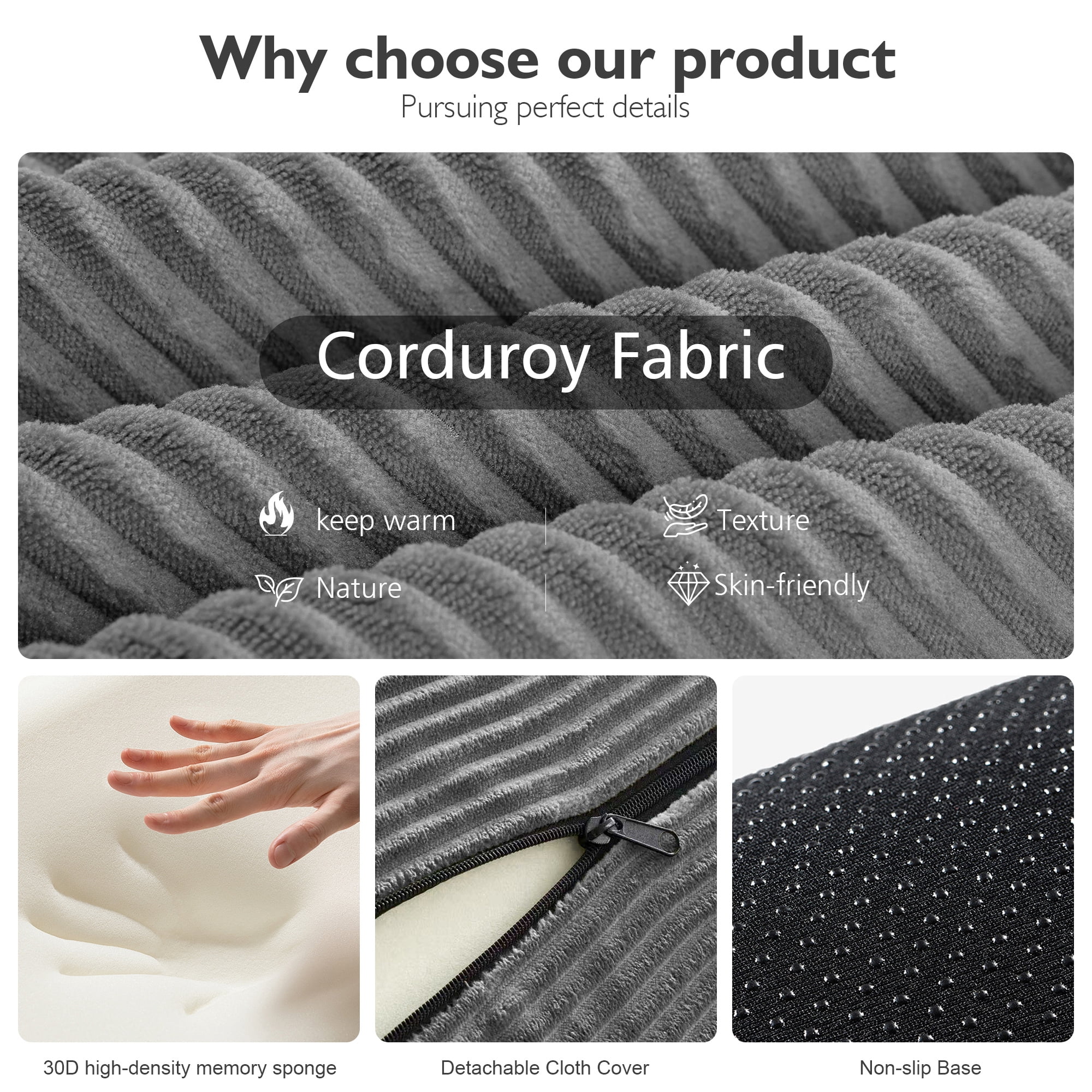 59in Convertible Sofa Bed Corduroy Boneless Couch Bed Foldable Sofa Bed Pull Out Bed Futon Sleeper Sofa No Assembly