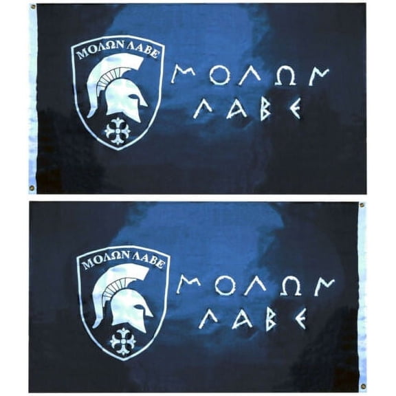 Molon Labe Spartan 2ply Nylon 3x5 Nylon Flag Banner double sided