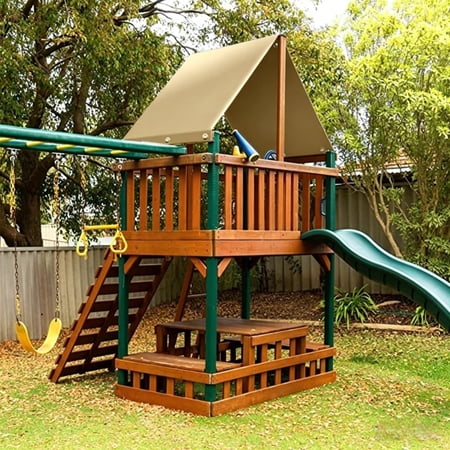 Eolstice Playground Cover Waterproof Sun Shade for Outdoor Equipment UV Protection Roof Tarp for Kids Backyard Climber Playset