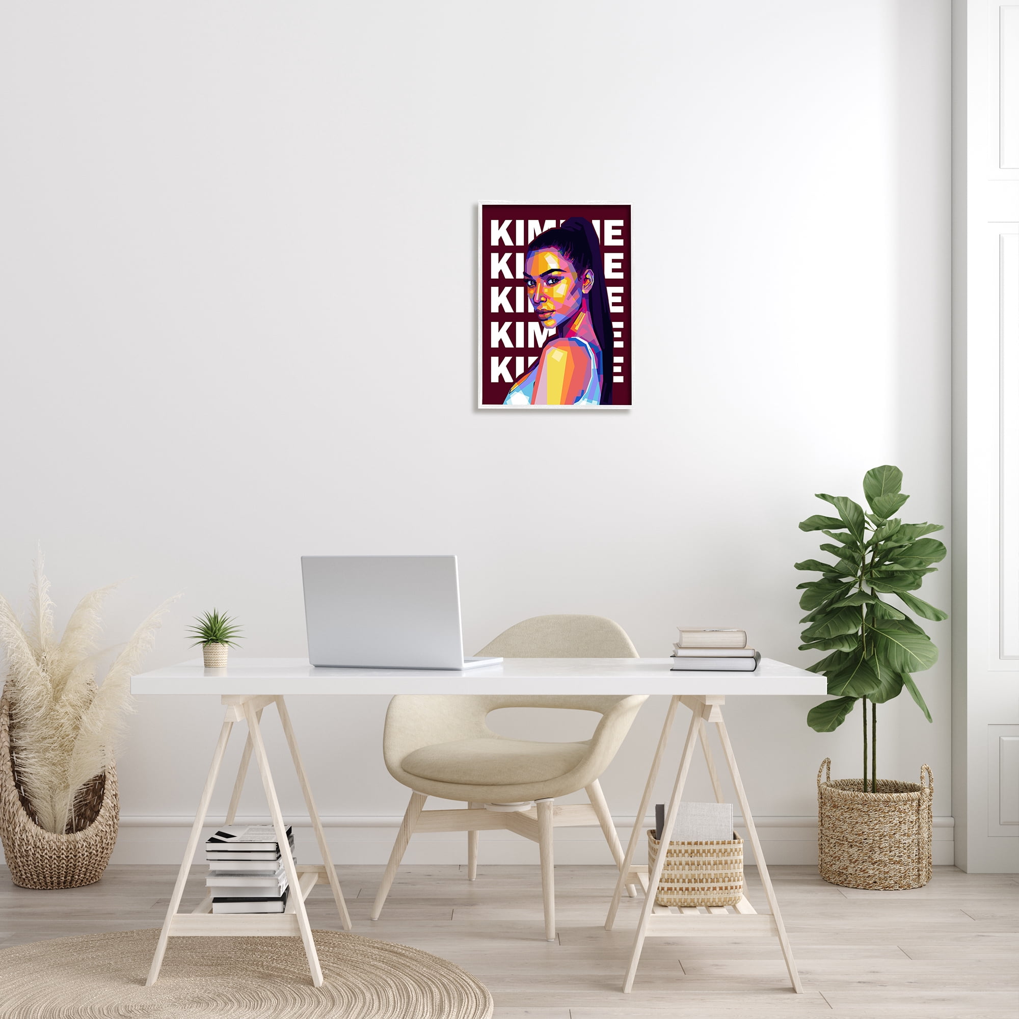 Stupell Industries Kimmie K Modern Portrait Abstract Geometric Pattern, 16 x 20, Design by Birch&Ink
