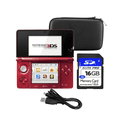 thumbnail image 1 of Nintendo 3DS Handheld Game Console Flame Red Bundle with Carrying Case & 16GB SD Card (Refurbished), 1 of 7
