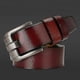 thumbnail image 2 of Alloy Buckle Cowhide Men's Belt Trousers Pinhole Fashion Waist Belts Brown, 2 of 4